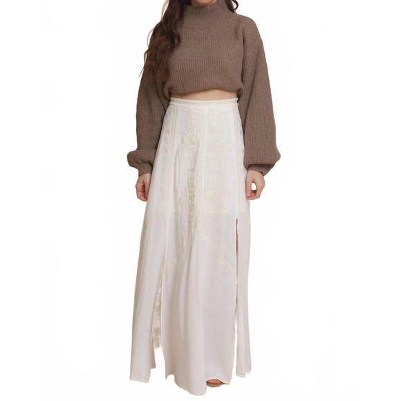 CHAMPAGNE & STRAWBERRY Dresses & Skirts - NEW CHAMPAGNE & STRAWBERRY morning star skirt in ivory